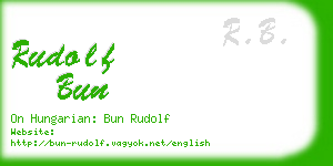 rudolf bun business card